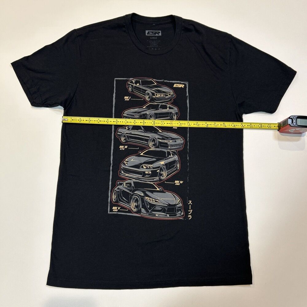 ESR Racing Shirt Adult Large Black MK Car Auto Racing Tee Logo Men - Picture 9 of 12